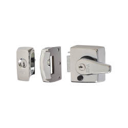 ERA BS3621:2007 Double Locking Nightlatch - 40mm Backset - Polished Chrome Case/Cylinder