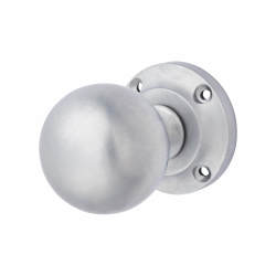 Altro Satin Chrome Victorian Ball Mortice Door Knob - 61mm Rose Diameter