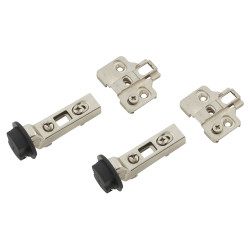 Klug Clip-On Glass Door Cabinet Hinge - 95° - Inset - Zinc Plated - Pair