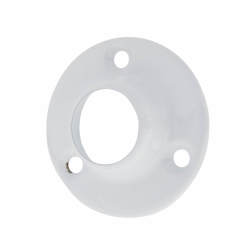 Rothley 19mm Tube Hanging Rail End Socket - White - Pack of 2