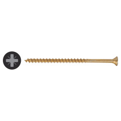 SPAX Yellox Pozi Countersunk Wood Screws - 5.0 x 90mm - Yellow Zinc - Pack of 100