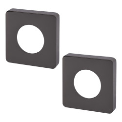 Jigtech Square Passage Rose Cover - 52 x 52mm - Black Nickel