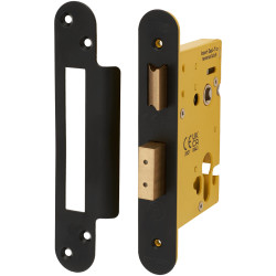 Altro Architectural Euro Profile Sashlock - 78mm Case - 57mm Backset - Radius - Matt Black