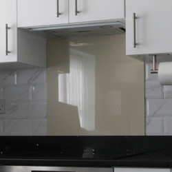 Altro Aluminium Kitchen Splashback - 900 x 750mm - Gloss Light Ivory