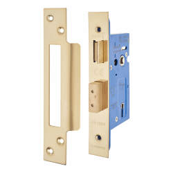 Altro Architectural 3 Lever Sashlock - 65mm Case - 44mm Backset - PVD Brass
