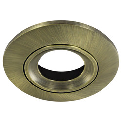 Integral LED Lux Fire Adjustable Fire Rated Downlight Bezel - Antique Brass