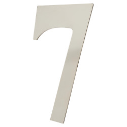 Rutland Frontier Collection 75mm Concealed Self Adhesive Door Numeral - 7 - Polished Nickel
