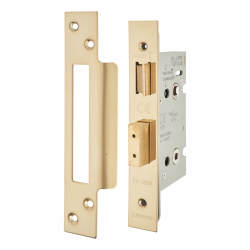 Altro Architectural Bathroom Lock - 65mm Case - 44mm Backset - PVD Brass