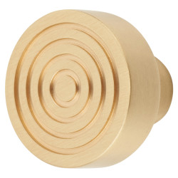 Frelan Hoxton Murray Round Cabinet Knob - 30mm Diameter - Satin Brass