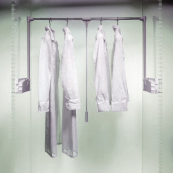 Altro Midi Plus Double Pull Down Wardrobe Rail Lift - 750-1150mm - Max Weight 10kg - Grey