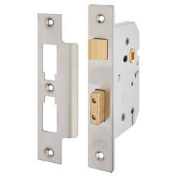 UNION 2226 Bathroom Lock - 77.5mm Case - 57mm Backset - Satin Chrome
