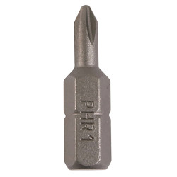 TIMCO Steel Driver Bits - Phillips - PH1 - 25mm Length - Pack of 10
