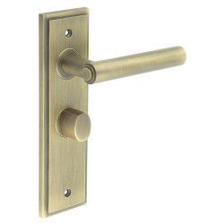 Burlington by Frelan Antique Brass Fire Rated Bathroom Door Handles - Richmond - Inner 1 - 200 x 55mm