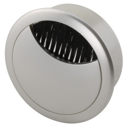 Altro Round Cable Tidy Grommet - 60mm Hole Size - Silver - Pack of 10