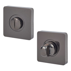 Jigtech Square Bathroom Turn & Release - 52mm Diameter - Black Nickel