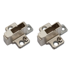 Blum CLIP Cruciform Cabinet Mounting Plate - System Screws - 18mm Spacing - Zinc Diecast - Pair
