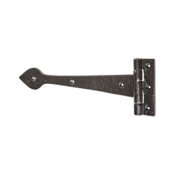 Elan Tudor Plain Door Tee Hinge - 305 x 101mm - Metalized Antique Black Iron