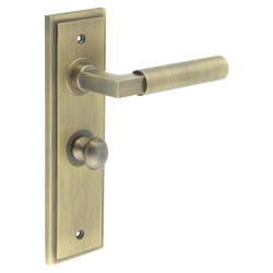 Burlington by Frelan Antique Brass Fire Rated Bathroom Door Handles - Westminster - Inner 1 - 200 x 55mm