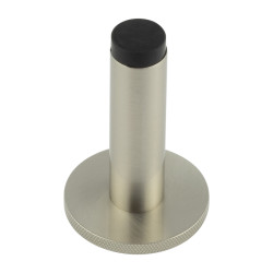 Burlington by Frelan Plain Projection Door Stop on Knurled Rose - 76mm Projection - Satin Nickel