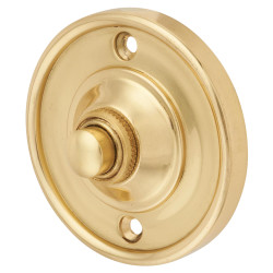 Hampstead Round Bell Push - 65mm Diameter - Polished Brass