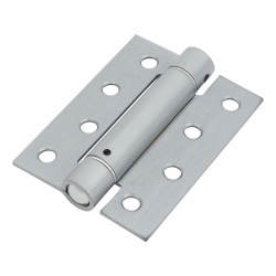 Adjustable Self Closing Fire Door Spring Hinge - 102 x 76 x 3mm - Satin Chrome - Pack of 3