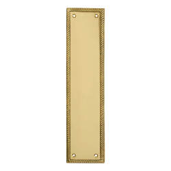 Hampstead Solid Brass Georgian Plain Finger Plate - 305 x 73 x 6mm - Polished