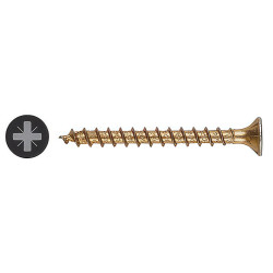 SPAX Yellox Pozi Countersunk Wood Screws - 5.0 x 30mm - Yellow Zinc - Pack of 200
