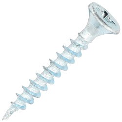 SiDAX General Purpose Pozi Countersunk Wood Screws - 3.5 x 25mm - Zinc Plated - Pack of 200