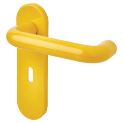 Hoppe AR600/22 Golden Yellow Nylon Steel Core Safety Keyhole Lock Door Handles - Paris Range
