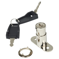 Cabinet Push Lock - 18 x 22mm - Keyed Alike - Differ 1 - Nickel Plated