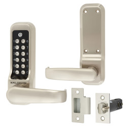 Borg BL7001 Easicode Pro Heavy Duty Push Button Code Lock and Tubular Latch - Stainless Steel