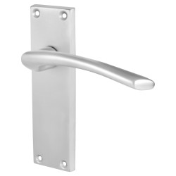 Touchpoint Satin Chrome Latch Door Handles - Rimini Range - 151 x 42mm
