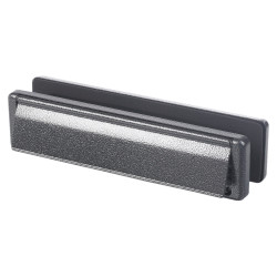 Fab & Fix - uPVC/Timber - Nu-Mail Letter Plate - 310 x 68mm - Thickness 20-40mm - Antique Black Iron