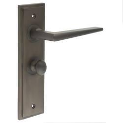 Burlington by Frelan Dark Bronze Fire Rated Bathroom Door Handles - Mayfair - Inner 1 - 200 x 55mm