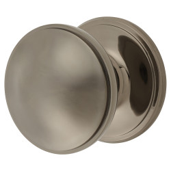 Altro Round Centre Door Knob - 80mm Rose Diameter - Black Nickel