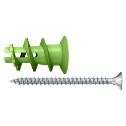 Fischer GK Plasterboard Fixing with Screws - 4.5 x 35mm  - Green - Pack of 45