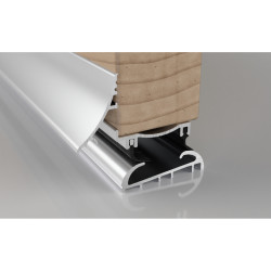 Stormguard Trimline 25 3-Part Threshold - 914mm Length - Inward/Outward Opening Doors - Mill Silver