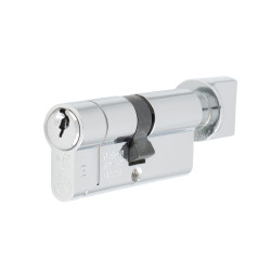 Eurospec 1 Star 6 Pin 80mm Euro Thumbturn Cylinder - 40 + 40mm - Polished Chrome - Keyed to Differ