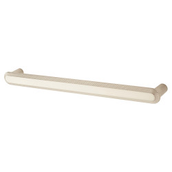 Hampstead Morley 19mm Bobbled D-Bar Cabinet Pull Handle - 224mm Centres - Satin Nickel