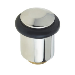Burlington by Frelan Chamfered Floor Door Stop - 40 x 38mm - Polished Nickel