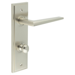 Burlington by Frelan Satin Nickel Fire Rated DIN Bathroom Door Handles - Mayfair - Inner 1 - 200 x 55mm