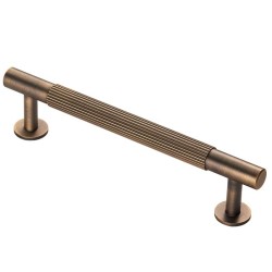 Carlisle Brass 12.5mm Lines T-Bar Cabinet Pull Handle - 128mm Centres - Antique Brass