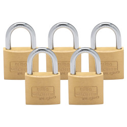 Burg Wachter Brass Magno Padlock - 60mm Body - 35 x 34.5mm Shackle - Keyed Alike - Pack of 5