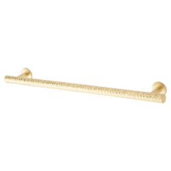 Hampstead Kendal 10.5mm Hammered T-Bar Cabinet Pull Handle - 224mm Centres - Satin Brass