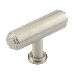 Burlington by Frelan Belgrave T-Bar Cabinet Knob - 18mm Diameter - Satin Nickel