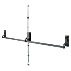 Arrone AR888 Rebated Double Door Panic Bar Set - Timber Door - Matt Black