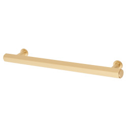 Alexander & Wilks Vesper Hex 14mm T-Bar Cabinet Pull Handle - 160mm Centres - Satin Brass