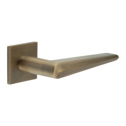 CRES by Frelan Antique Brass Unsprung Fire Rated Door Handles on Square Rose - CR-107 Range