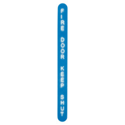 Altro Fire Door Keep Shut Door Sign - Long Oval Shape Lollipop Design - 150 x 13mm - Rigid Plastic