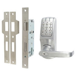 Codelocks CL5020 Digital Code Lock and Sashlock with Key Override - Brushed Steel